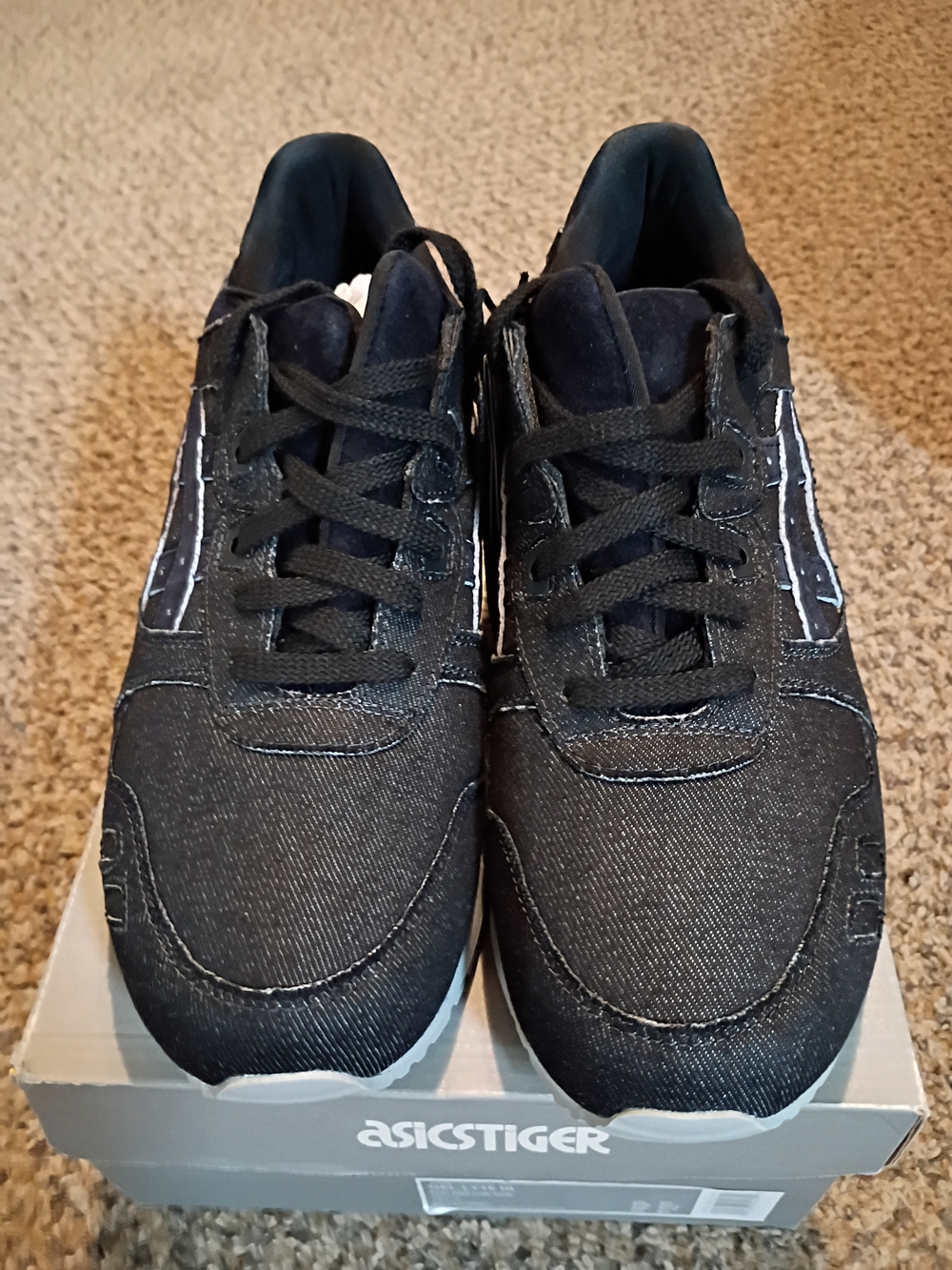 Men's Asics Gel-lyte III Black Denim Runner Sneakers